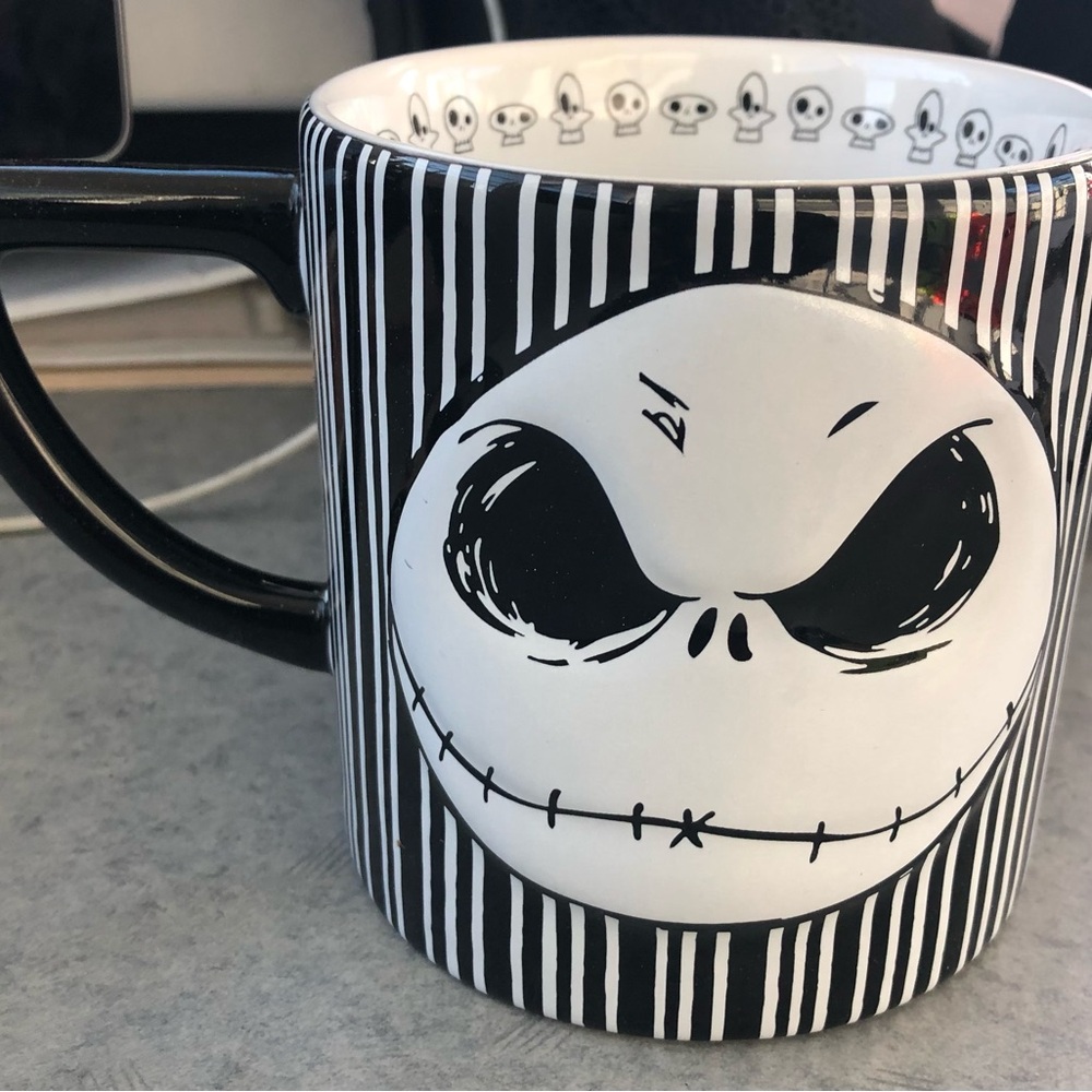 Disney Black and White Jack Skellington Mug